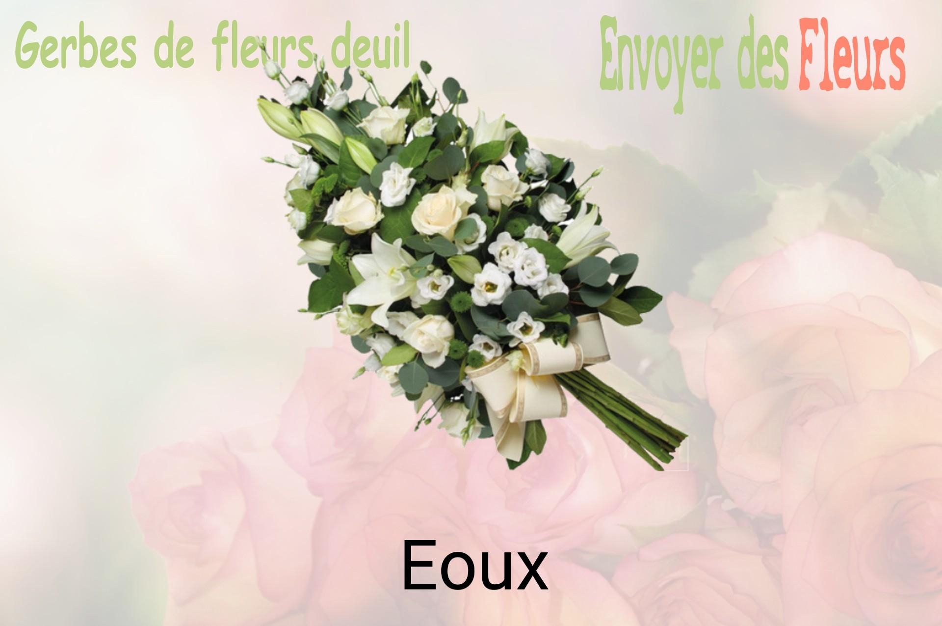 Gerbe de fleurs de deuil livrée à Eoux